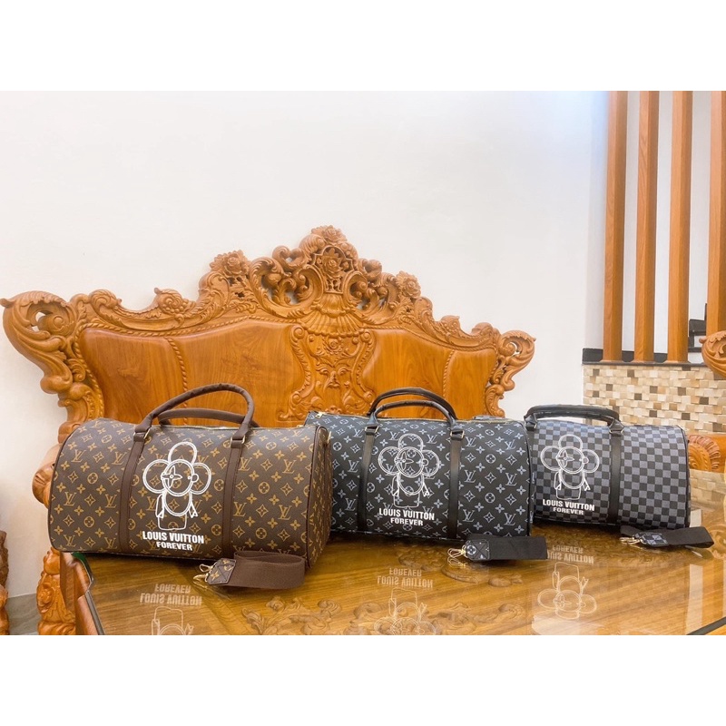 Túi Trống Du Lịch Hoạ Tiết L.V, Túi Xách Du Lịch Mẫu Mới