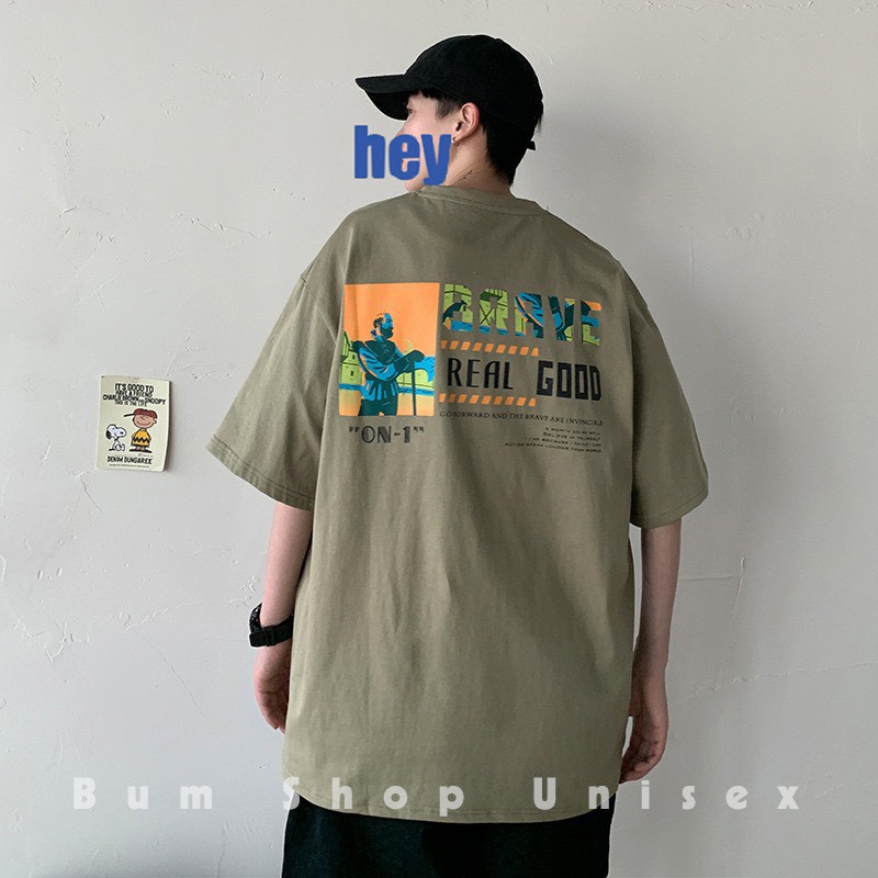 Freeship | Áo Thun Nam Cotton Mềm Mát - TTL748 Real Good -  Áo Phông Unisex Nam Tay Lỡ Form Rộng  - Freesize < 70kg | BigBuy360 - bigbuy360.vn