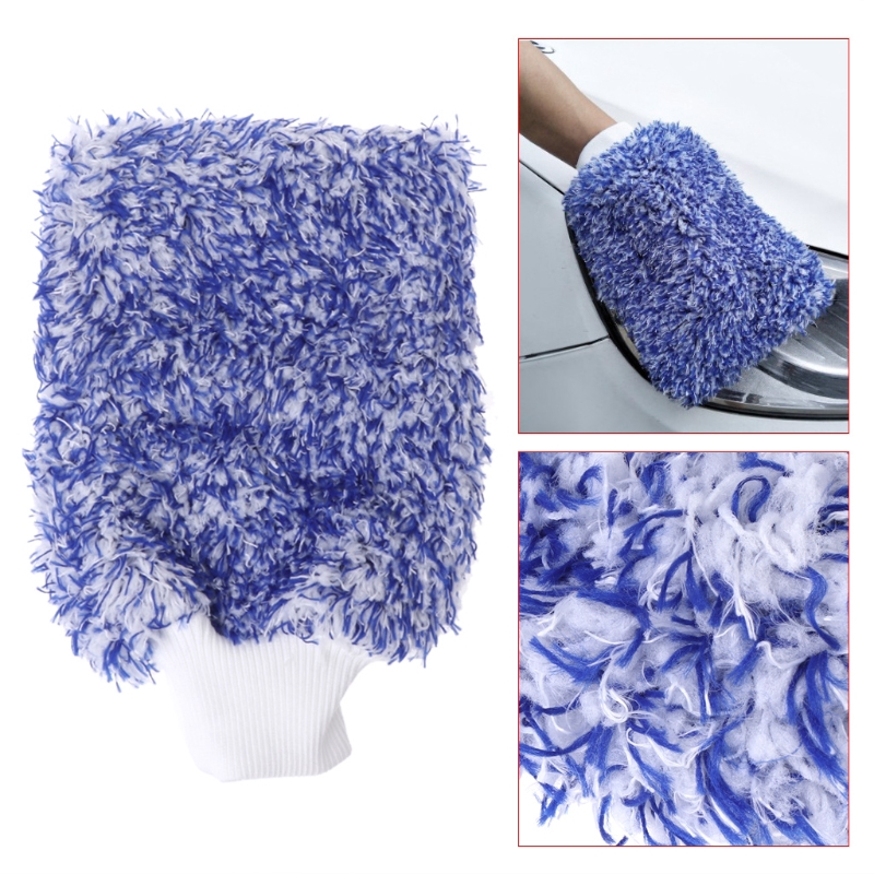 neva* Car Care Glove Plush Soft Microfibre Wash Mitt Microfiber Car Cleaning Detailing