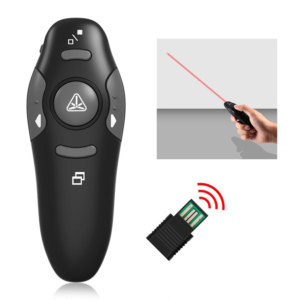 🎐HS🎐Bút trình chiếu bằng laser cắm vào USB ko dây dành cho PPT, bút chỉ hướng RF