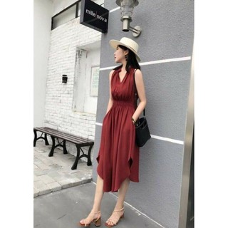 Đầm sát cánh thun eo trẻ trung (  Bo có hình thật nhé)
