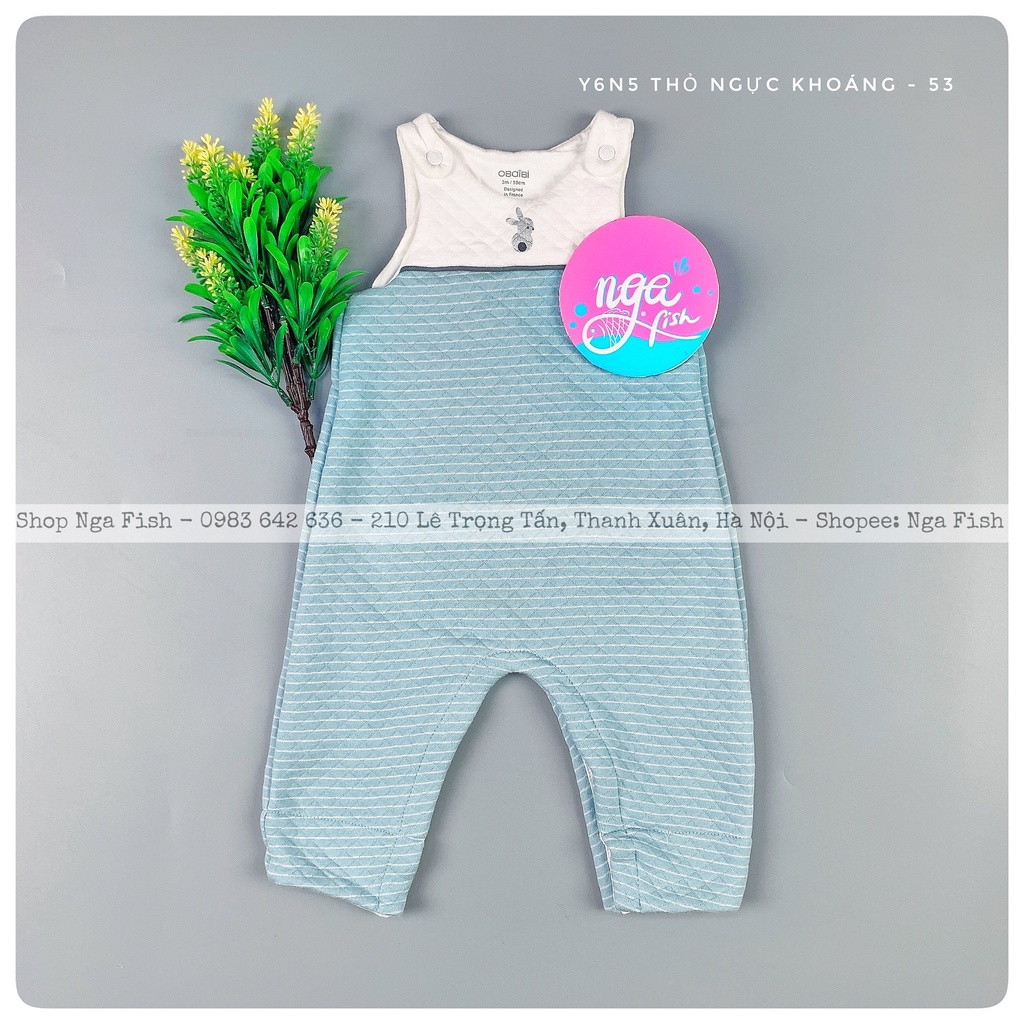 Yếm quần  cho bé trai bé gái Obaibi size 0/3m - 6/9m dễ thương Nga Fish Y6N5