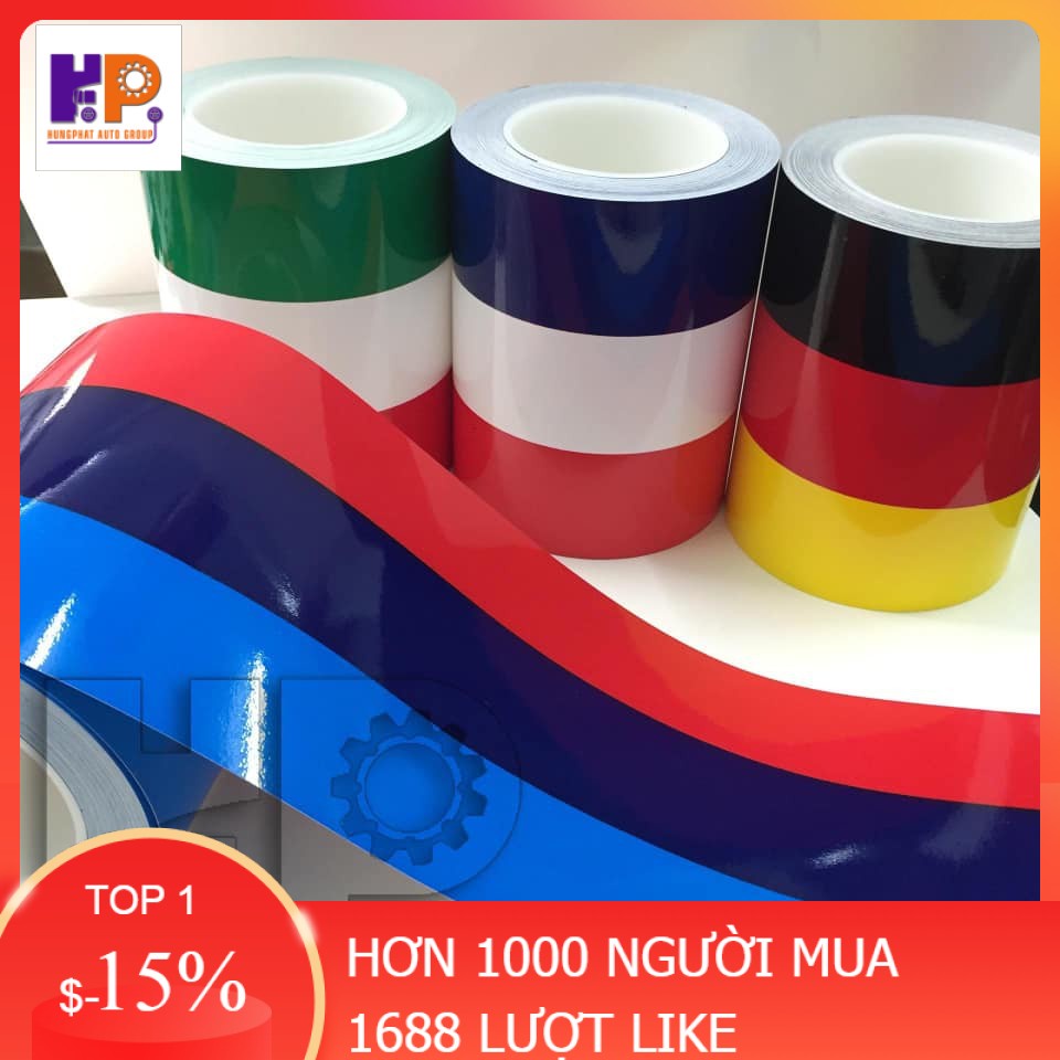 TEM DECAL DÁN XE TẢI XE Ô TÔ, XE HƠI 3 màu  ĐỨC - PHÁP - Ý - Khổ 15cm VÀ 7.5cm