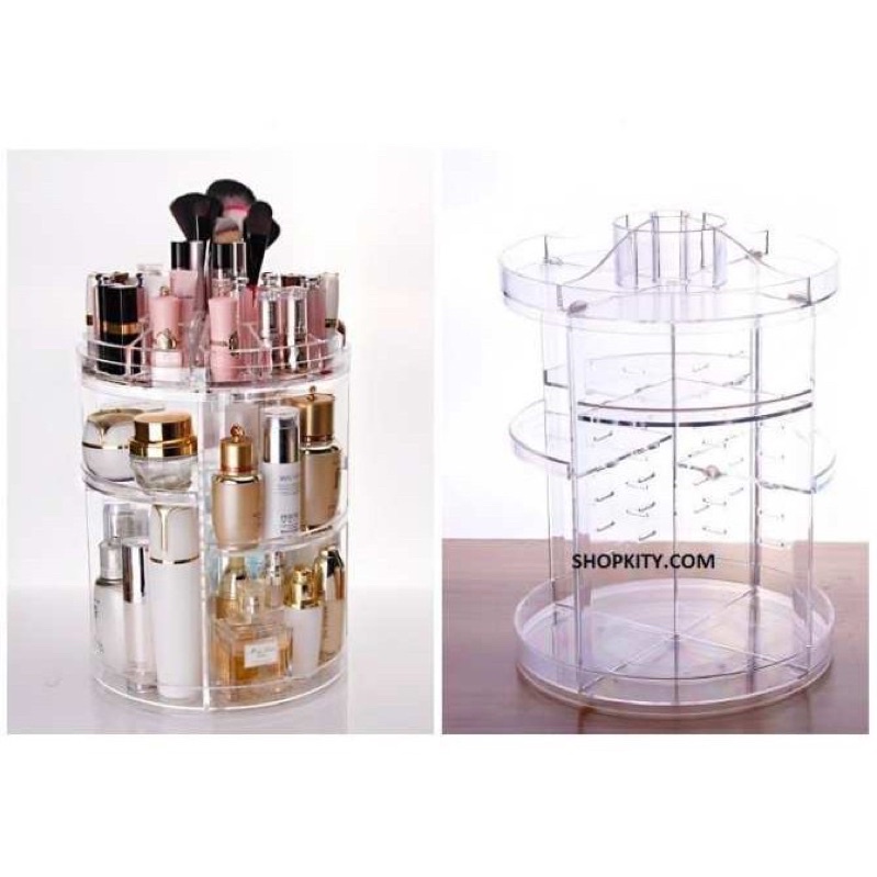 Kệ mỹ phẩm xoay 360 độ