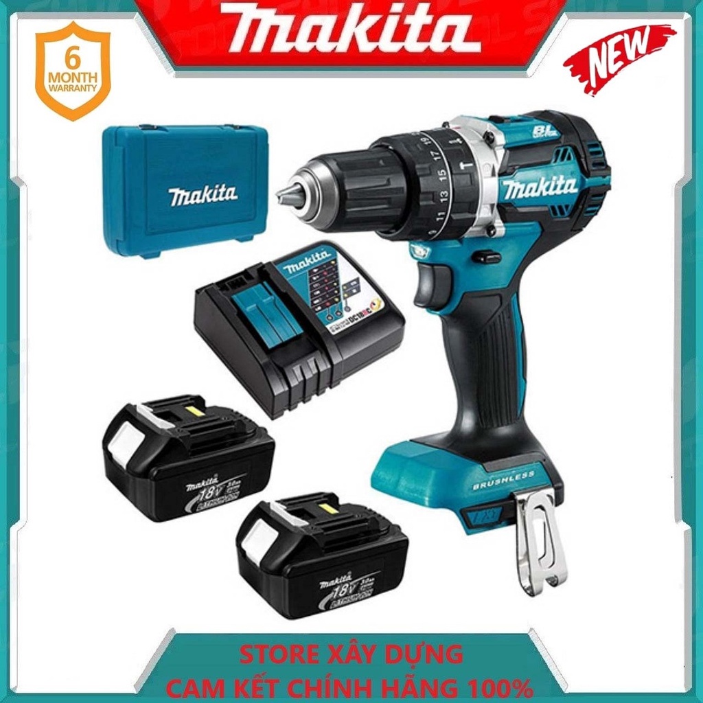 MÁY VẶN VÍT DÙNG PIN 18V MAKITA DHP484RFE- HÀNG CHÍNH HÃNG
