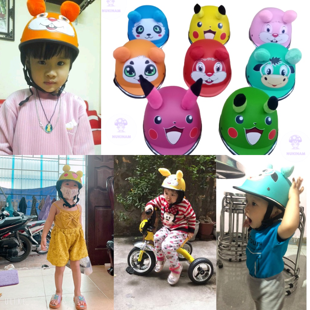 Mũ bảo hiểm cho bé từ 2 tới 6 tuổi hình thú, Nón bảo cho bé yêu nhà bạn mẫu mới nhất 2022
