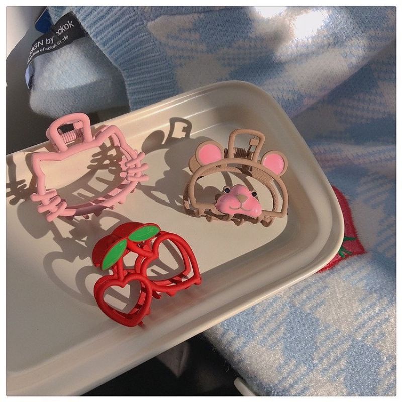 Kẹp Gắp Tóc Hình Kitty, Gấu, Cherry - KEP1178