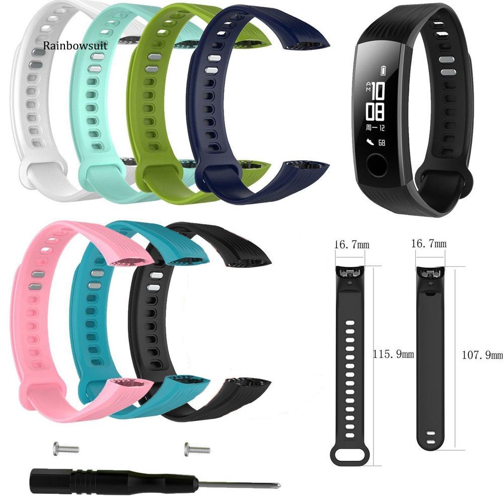 Dây Đeo Silicone Nhiều Màu Thay Thế Cho Đồng Hồ Thông Minh Huawei Honor Band 3