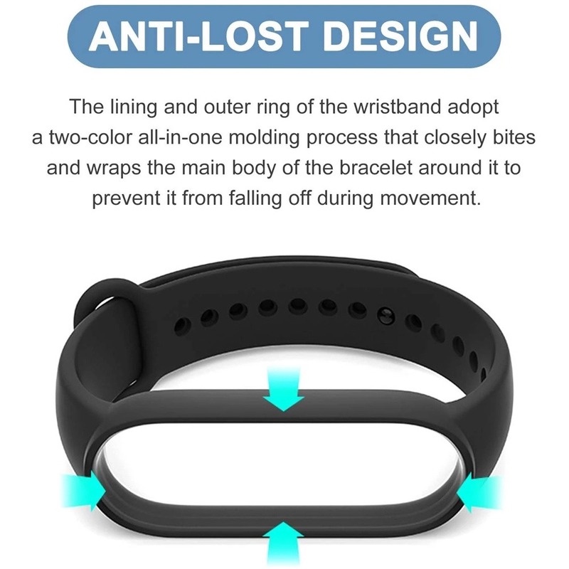 Dây Đeo Thay Thế Chất Liệu Silicon Nhiều Màu Cho Xiaomi Mi Band 7/6/5/4/3 Miband 7