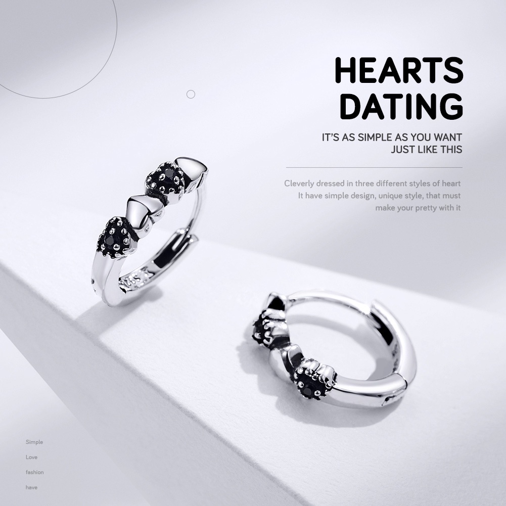 Đôi khuyên tai Bamoer đính đá thời trang dành cho nữ