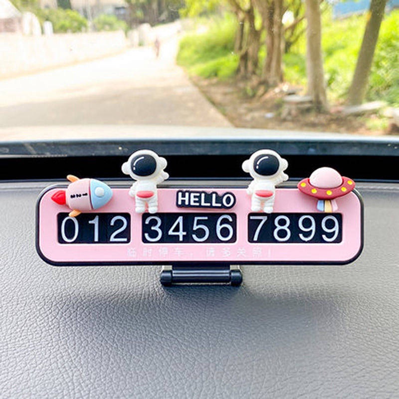 Automobile interior decorative poultry style temporary parking telephone number pad car accessories hb7I
