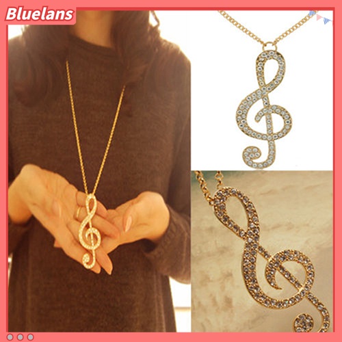 Vòng cổ mặt hình nốt nhạc đính đá thời trang