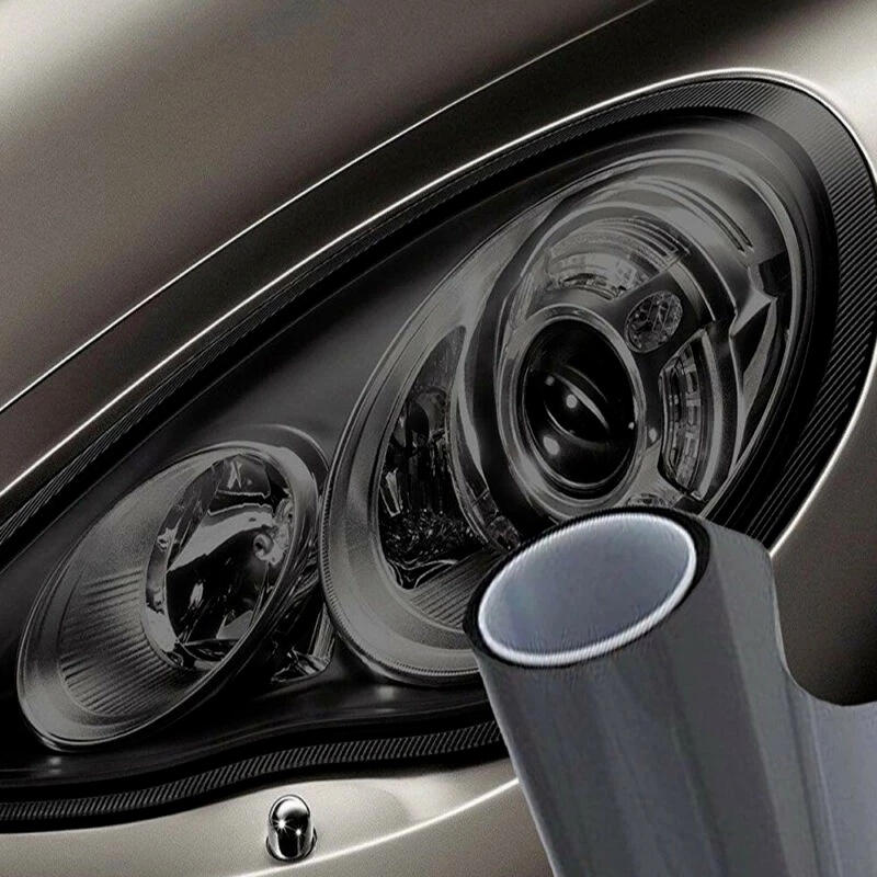 Phim Dán Đèn Pha Xe Hơi Bằng PVC Màu Đen Chống Trầy Xước