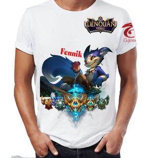 Áo thun Liên Quân Mobile 3D Tướng Fennik LQMFEN01 (Trắng)