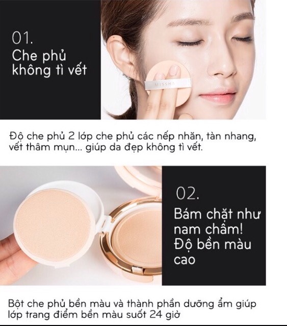 Phấn nước che phủ hoàn hảo Missha The Original Tension Pact SPF37/PA++ [Perfect Cover] | BigBuy360 - bigbuy360.vn