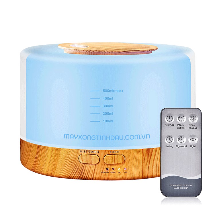 Máy xông tinh dầu trụ gỗ