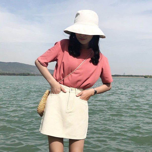 Chân váy jean nữ chữ A Emilyshop ulzzang