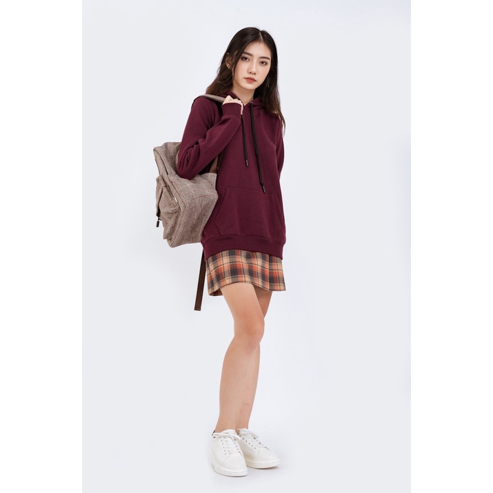 Áo Hoodie Nữ BOO Nỉ có mũ dáng basic nhiều màu phong cách nữ tính casual | BigBuy360 - bigbuy360.vn