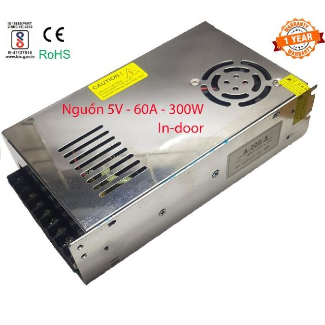 Nguồn 5V60A trong nhà