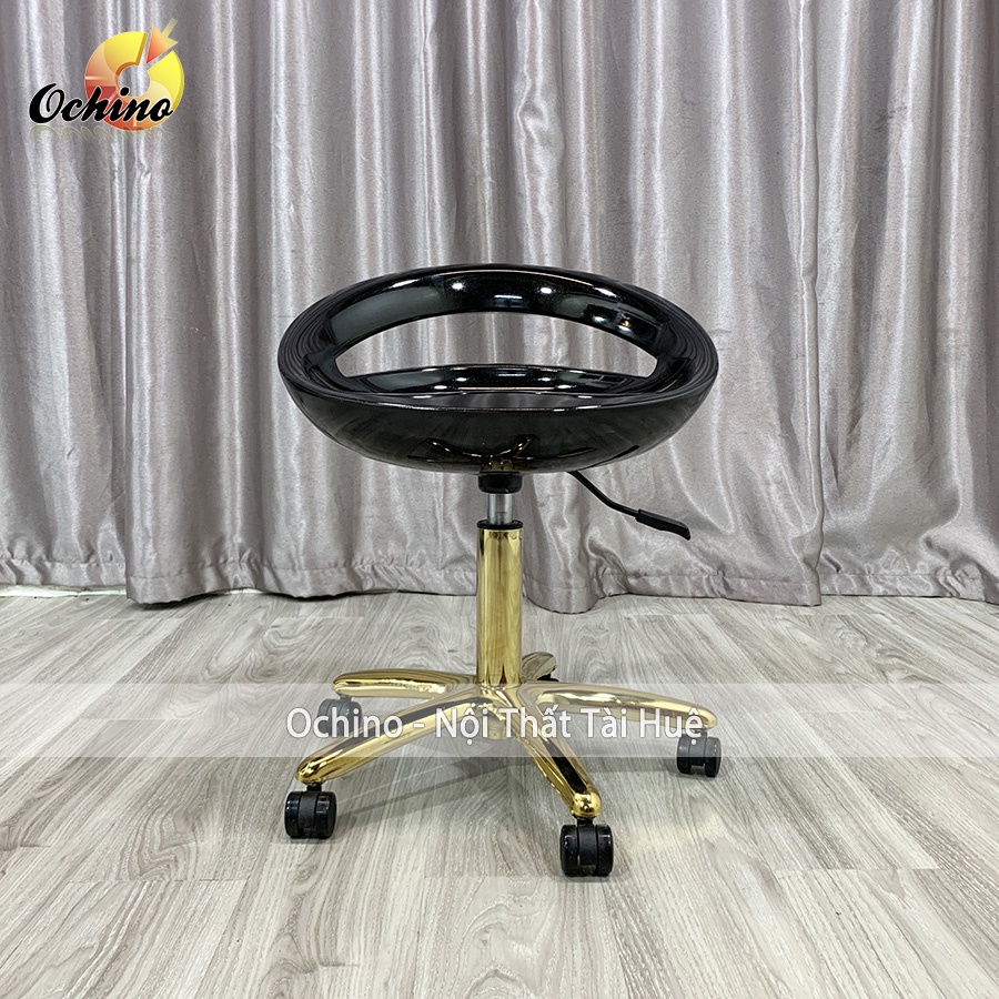 Ghế Trang Điểm Xoay, Ghế Spa Phun Săm Mẫu Nhựa Khoét lỗ Chân Vàng Sao Cao Cấp (Hình Thật Shop Chụp)