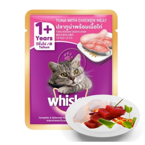Pate WHISKAS cho mèo con, pate mèo trưởng thành gói 80g