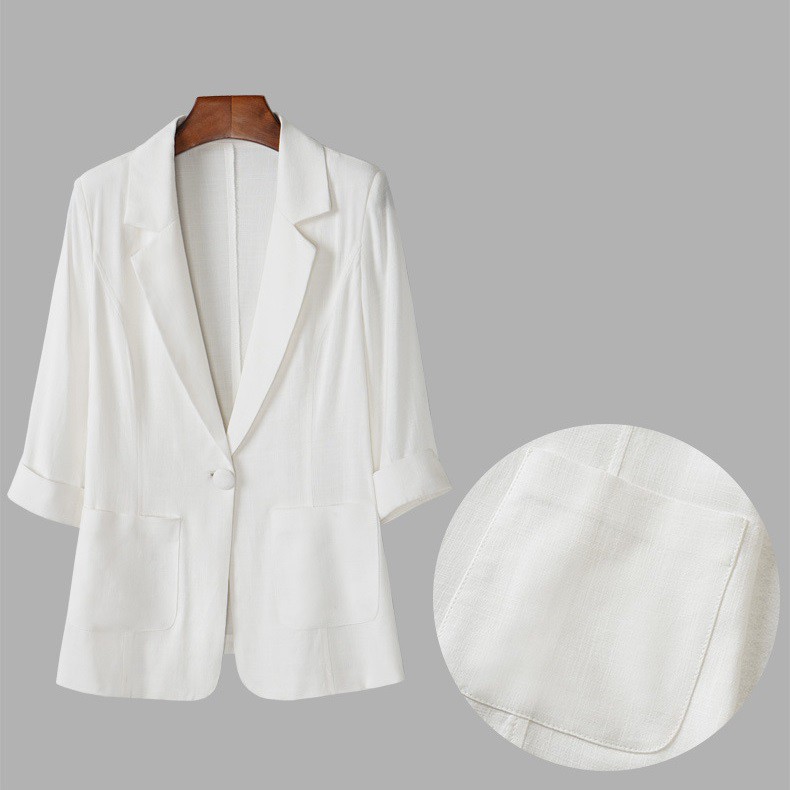 Áo vest balze Linen tay lỡ sắn, thời trang hè thu 2021 | BigBuy360 - bigbuy360.vn