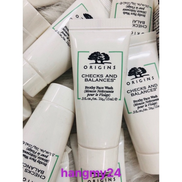 Sữa rửa mặt sáng da Origins Check & Balances™ 15ml-30ml
