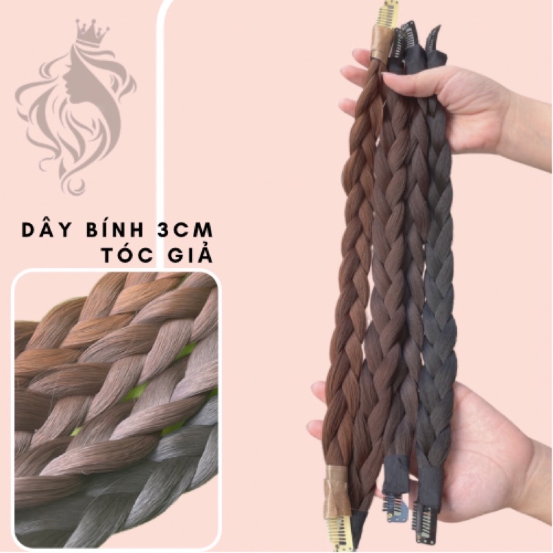 Dây Bính Cài Tóc Giả 3cm dài 40cm