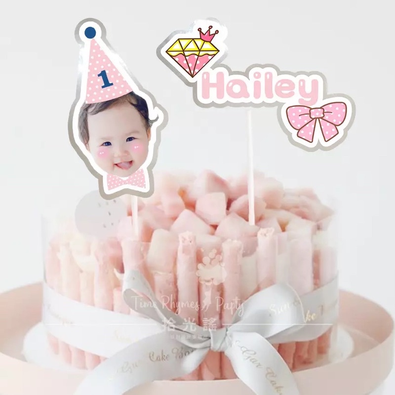 Toper chibi ảnh bé cắm bánh cupcake-bánh sinh nhật by LemonDecor