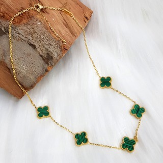 Dây chuyền nữ, vòng cổ 5 bông hoa 4 cánh DZ1562