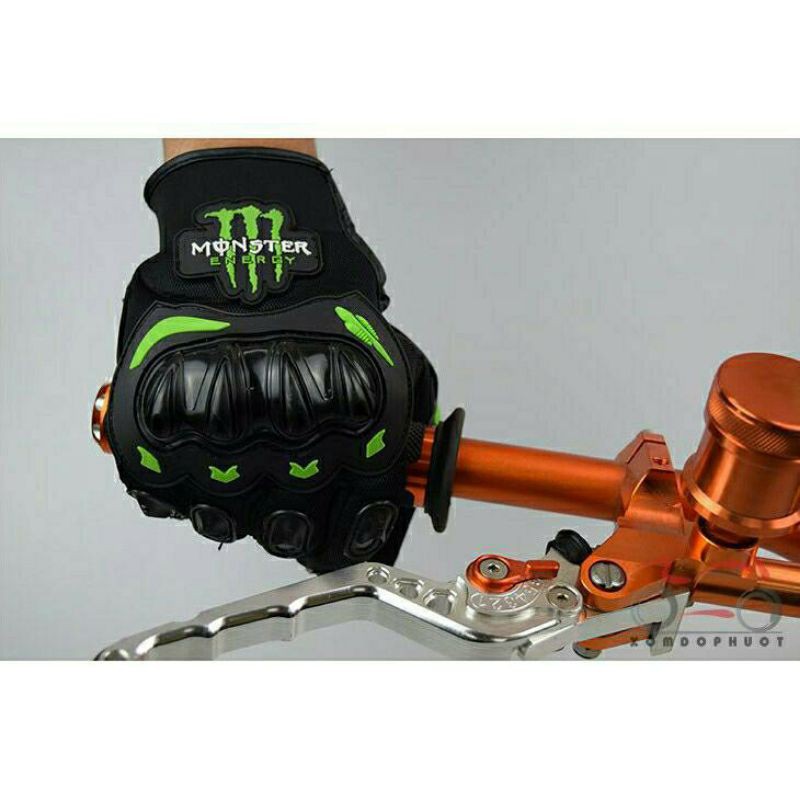 [Free ship] Găng đi xe máy Monter dài ngón. hàng đẹp bảo hộ tốt. bảo vệ bạn trên mọi con đường