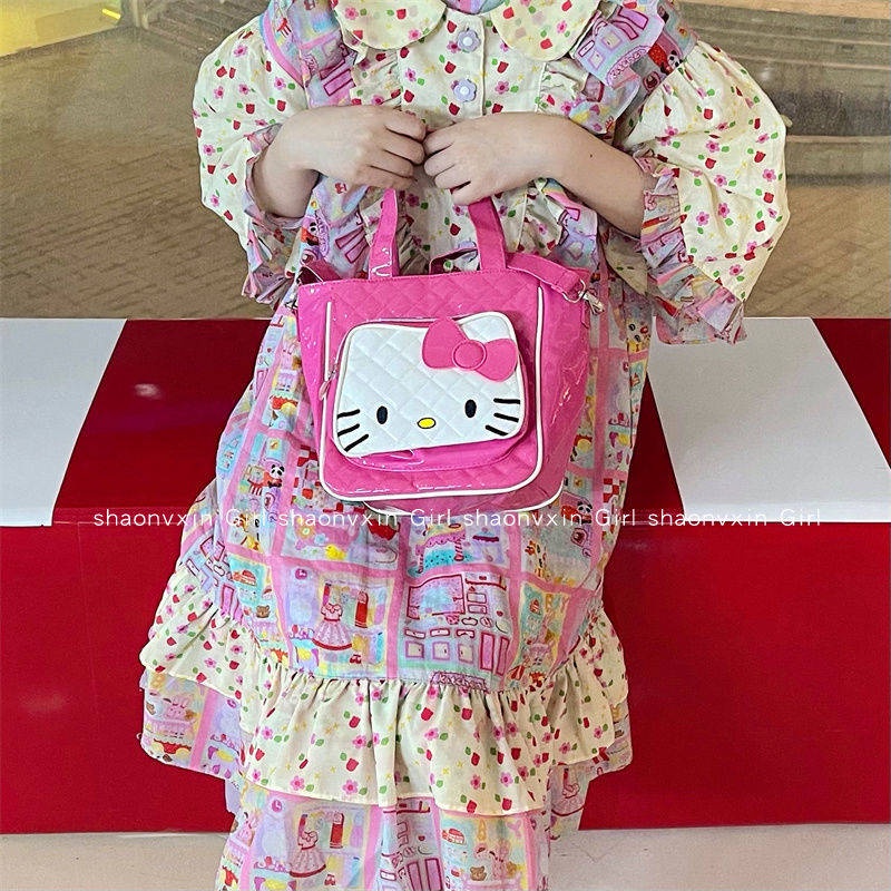 Túi Đeo Chéo Hình Mèo Kitty Hoạt Hình Đáng Yêu Thời Trang Mới Dễ Phối Đồ