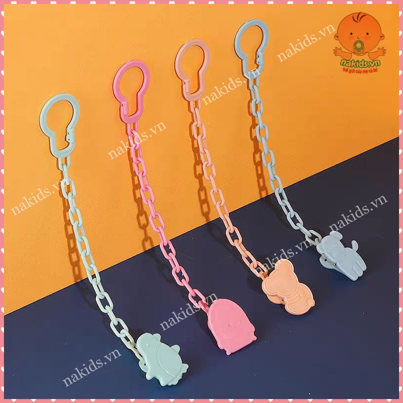 Dây Kẹp Ti Giả, Dây Kẹp Gặm Nướu Chống Rơi Rớt Cho Bé Vệ Sinh An Toàn Tiện Lợi
