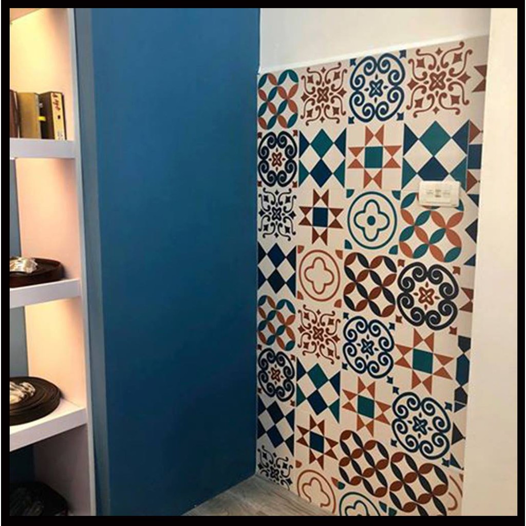 Miếng decal dán bếp dán tường nhà tắm decor chịu nhiệt dễ lau chùi đề can loại 1- Simple 0012