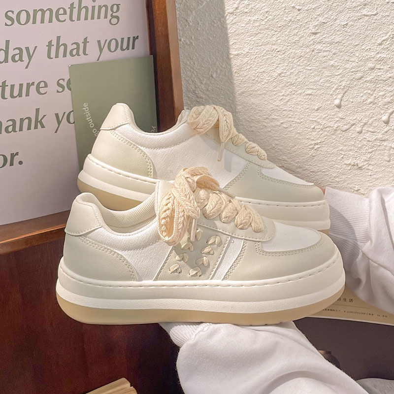 Jiashucheng Giày Thể Thao Canvas Đế Dày Màu Trắng Phong Cách Mới Mùa Hè Dễ Phối Đồ Hợp Thời Trang Cho Nữ