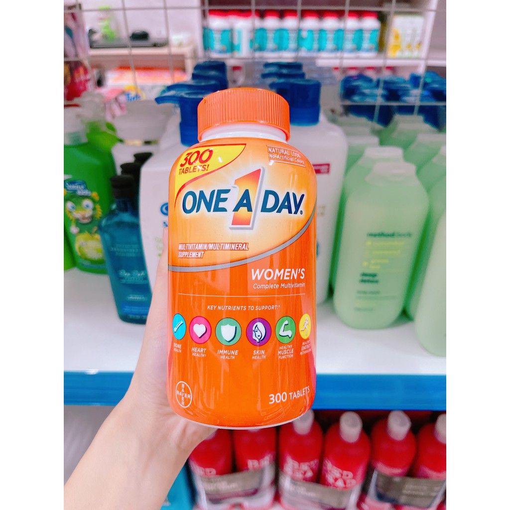Viên Uống One A Day Women's Complete Multivitamin bổ sung Multivitamin và khoáng chất dành cho nữ 300V Của Mỹ