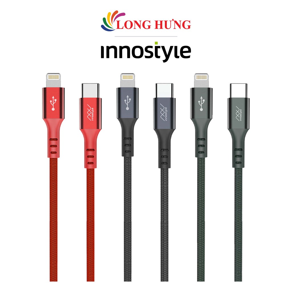 Cáp USB Type-C to Lightning Innostyle MFI Duraflex 1.5m ICL150 - Hàng chính hãng