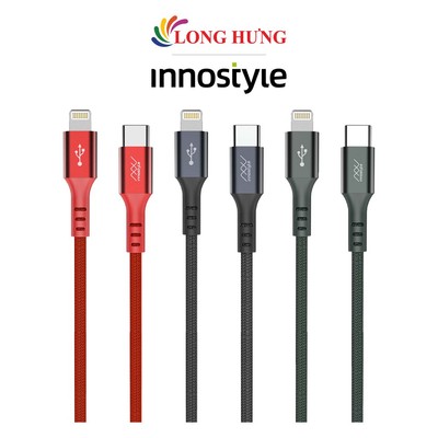 Cáp USB Type-C to Lightning Innostyle MFI Duraflex 1.5m ICL150 - Hàng chính hãng