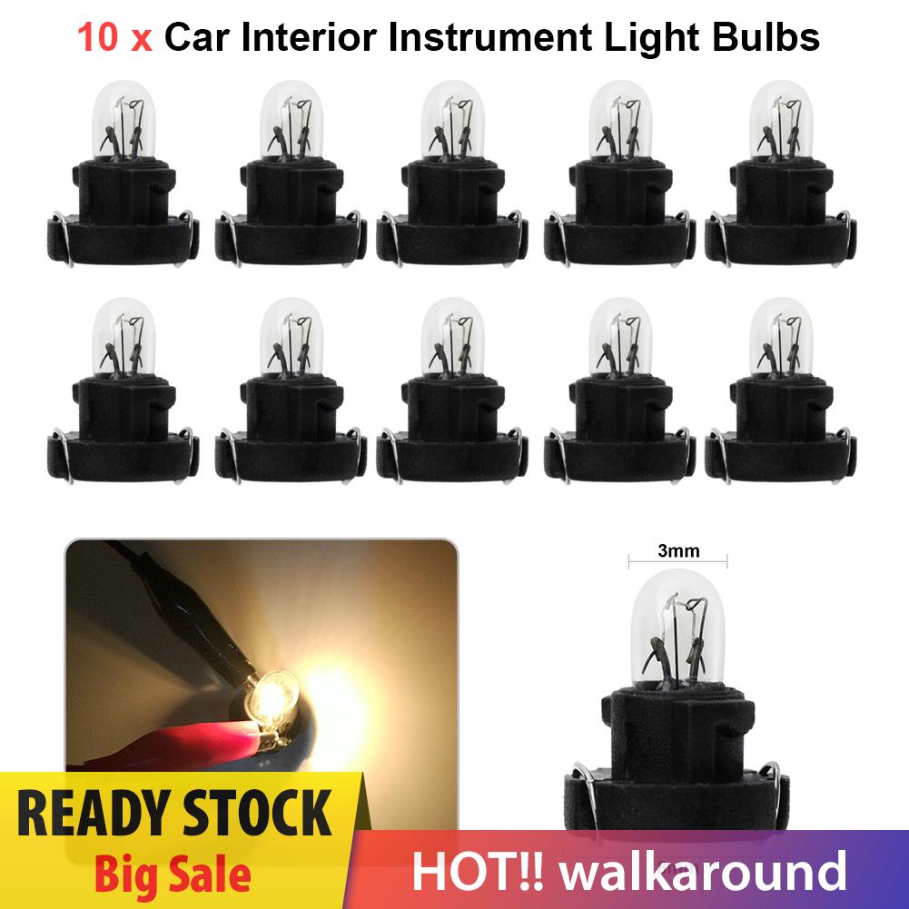 10 Bóng Đèn LED T3 12V Gắn Bảng Điều Khiển Cho Xe Hơi