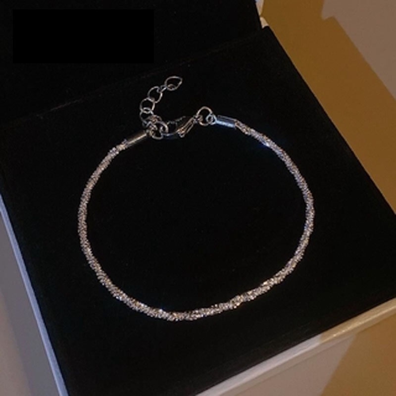 Vòng Tay Mạ Bạc 925 Thiết Kế Đơn Giản Thời Trang Cho Nữ