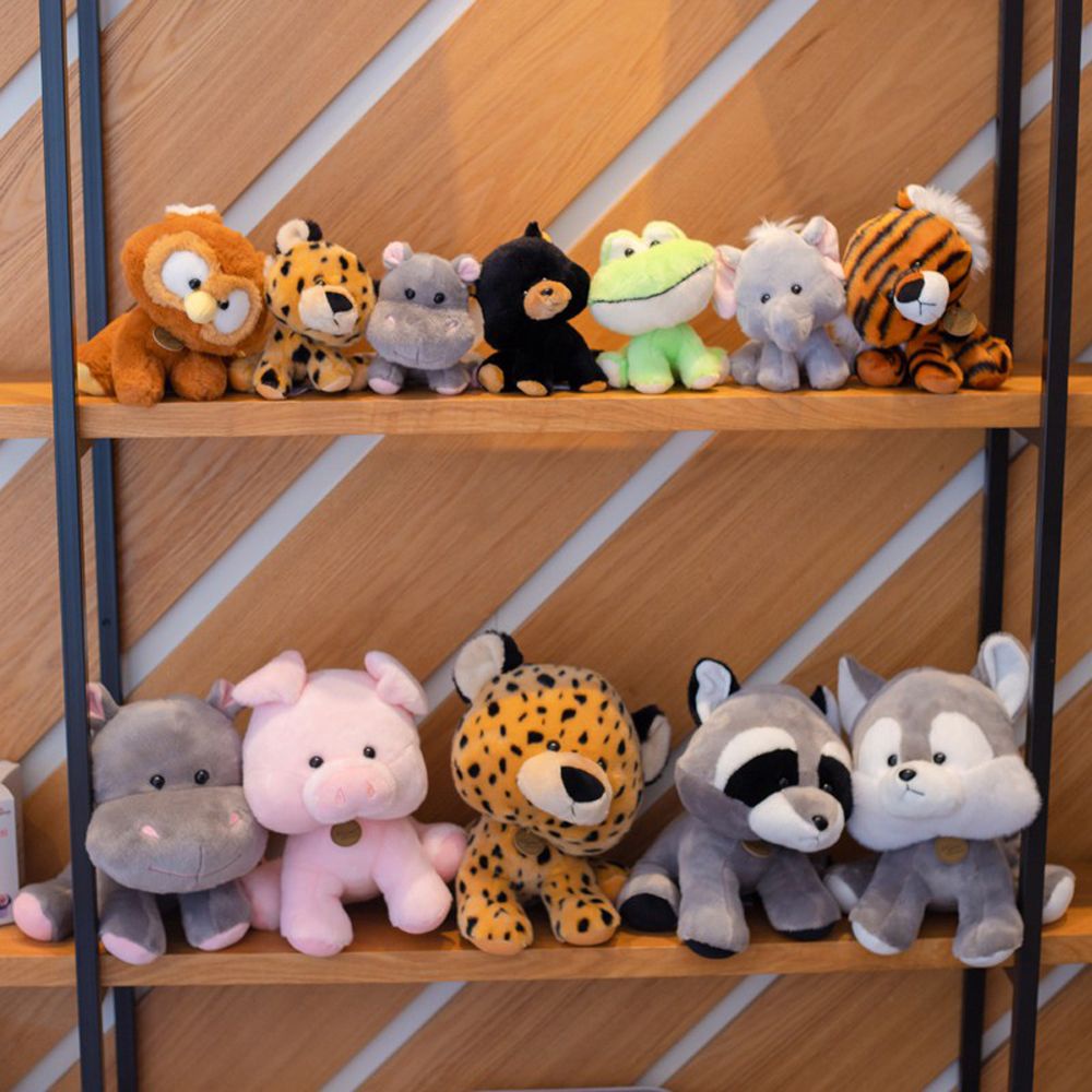LANFY 10 Styles Shake Head Stuffed Toy Kawaii Appease Toys Shake One's Head Plush Doll 15/20/30cm Cute Cartoon Animals Plushie Present Tilting Head Hippo Plush Pillow Frog Plush Toys