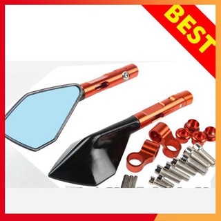 Gương 5 cạnh rizoma cho mọi loại xe tặng pát gắn đèn trợ sáng