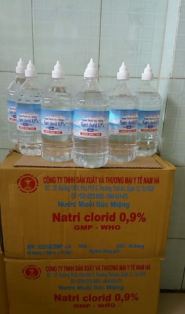 Nước muối sinh lý súc miệng - chai 1000ml