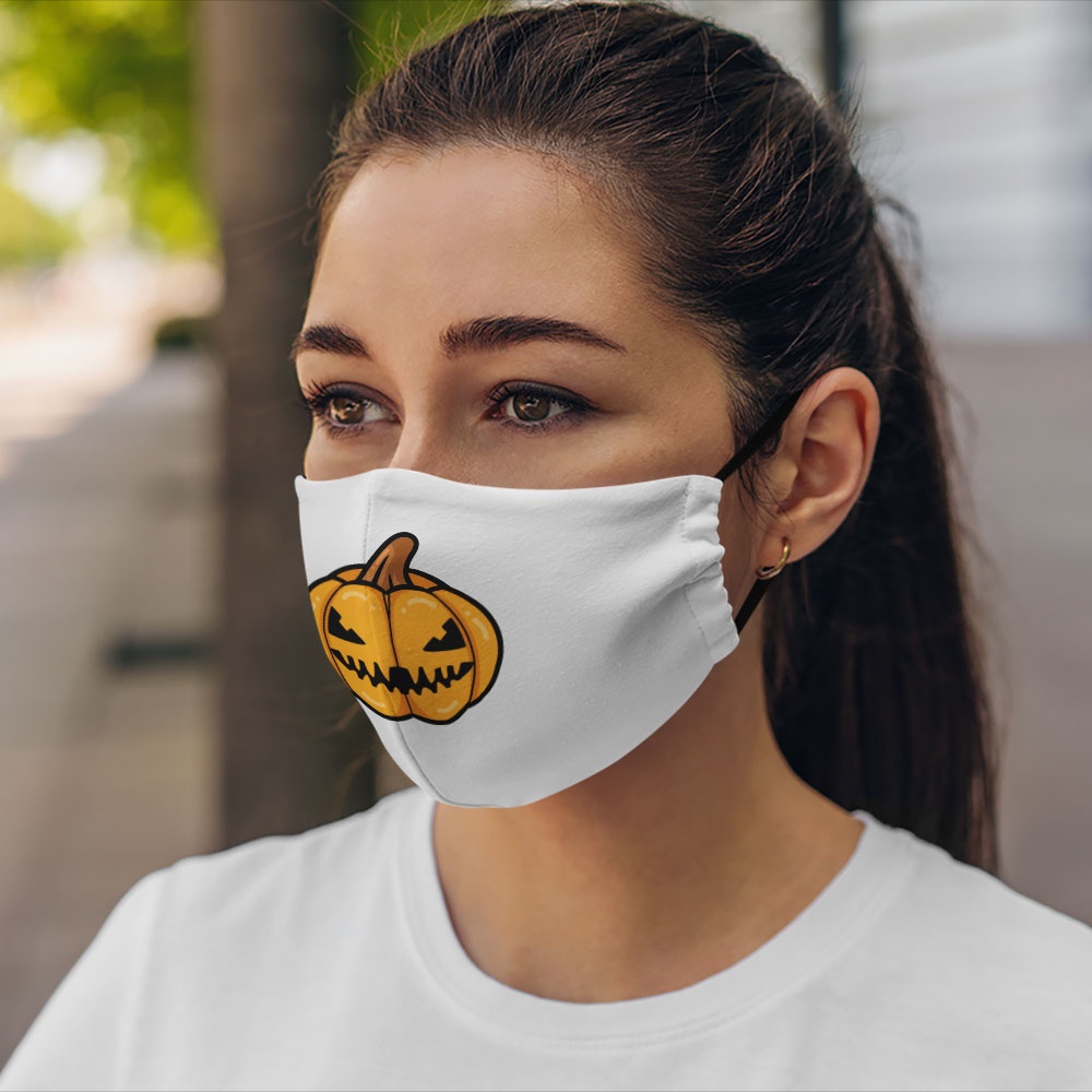 Khẩu trang nam nữ đẹp Pumpkin_3165 CARTWELL chất liệu vải mềm 2 lớp phòng dịch bệnh lọc không khí kháng khuẩn