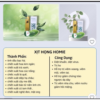 Xịt họng homie