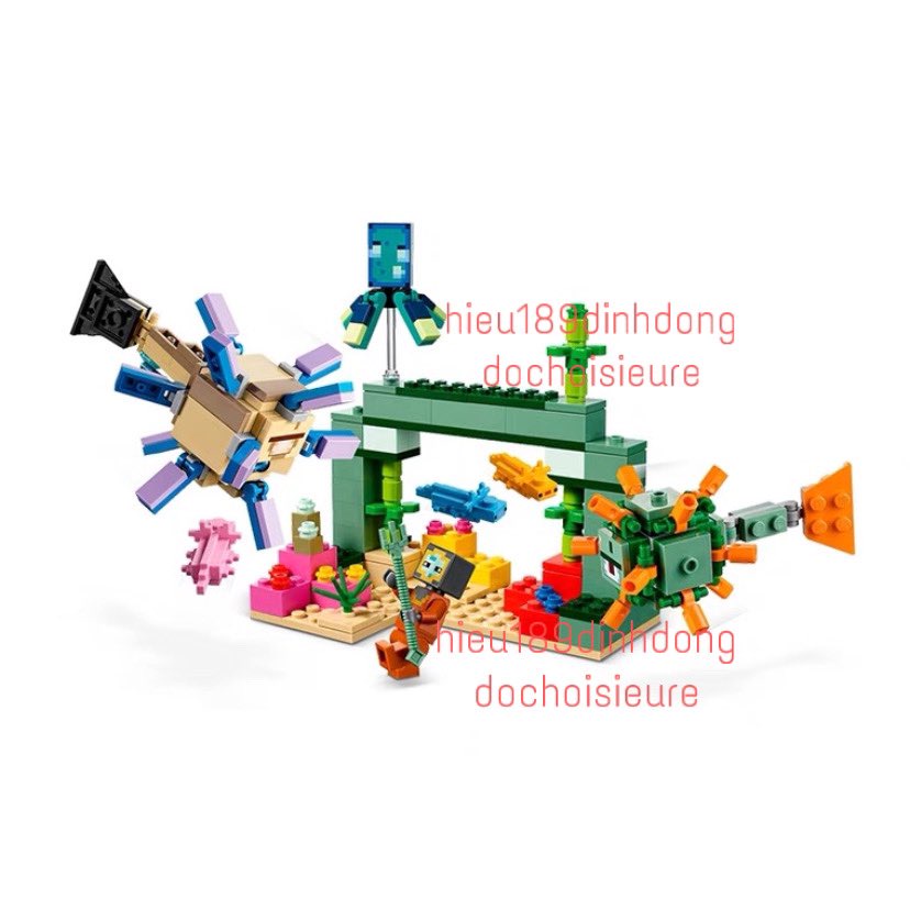 Lắp ráp xếp hình non Minecraft My World Khu Trận Chiến Giám Hộ Dưới Đáy Biển 21180 60156