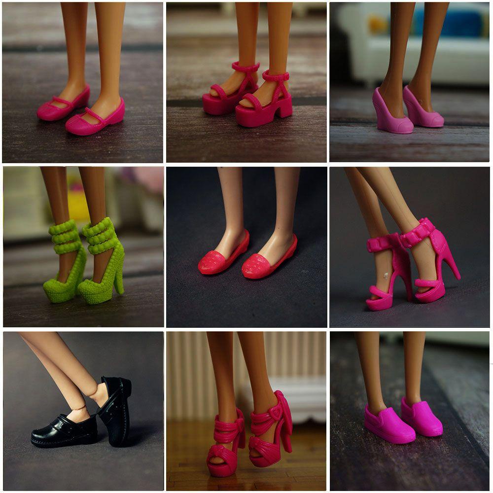 Giày Cao Gót Nhựa Thời Trang Cho Búp Bê 1/6 Dài 30cm