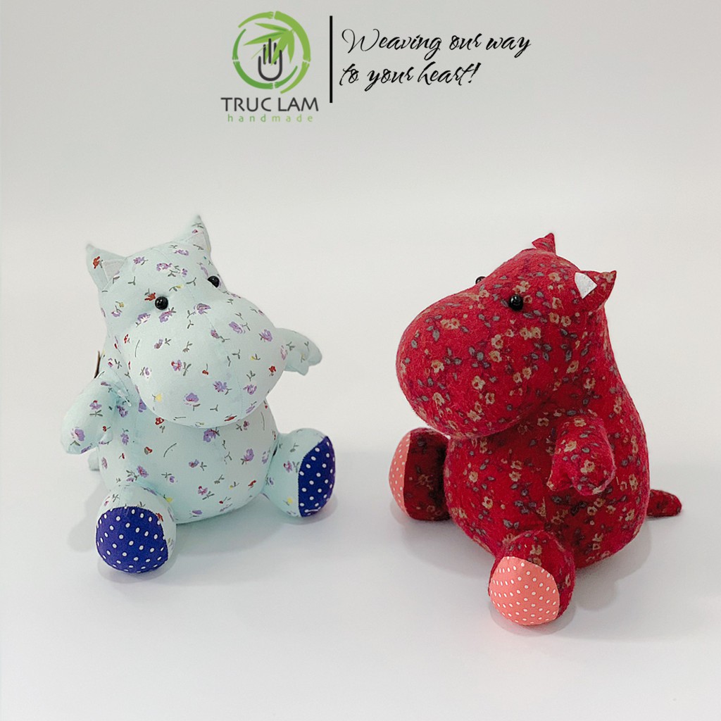 Đồ Chơi Cho Bé Thú Nhồi Bông Hình Con Hà Mã Vải Hoa Bông Gòn Cao Cấp (A) – Trúc Lâm Handmade