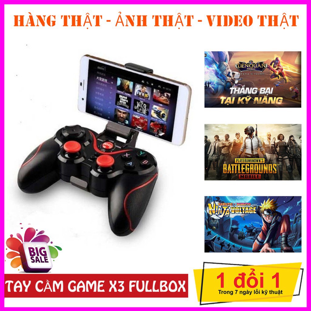 💥[HÀNG CHĨNH HÃNG]💥Tay cầm chơi game X3 Tặng kèm giá đỡ điện thoại💥SIÊU HOT - BẢO HÀNH 1 NĂM 💥