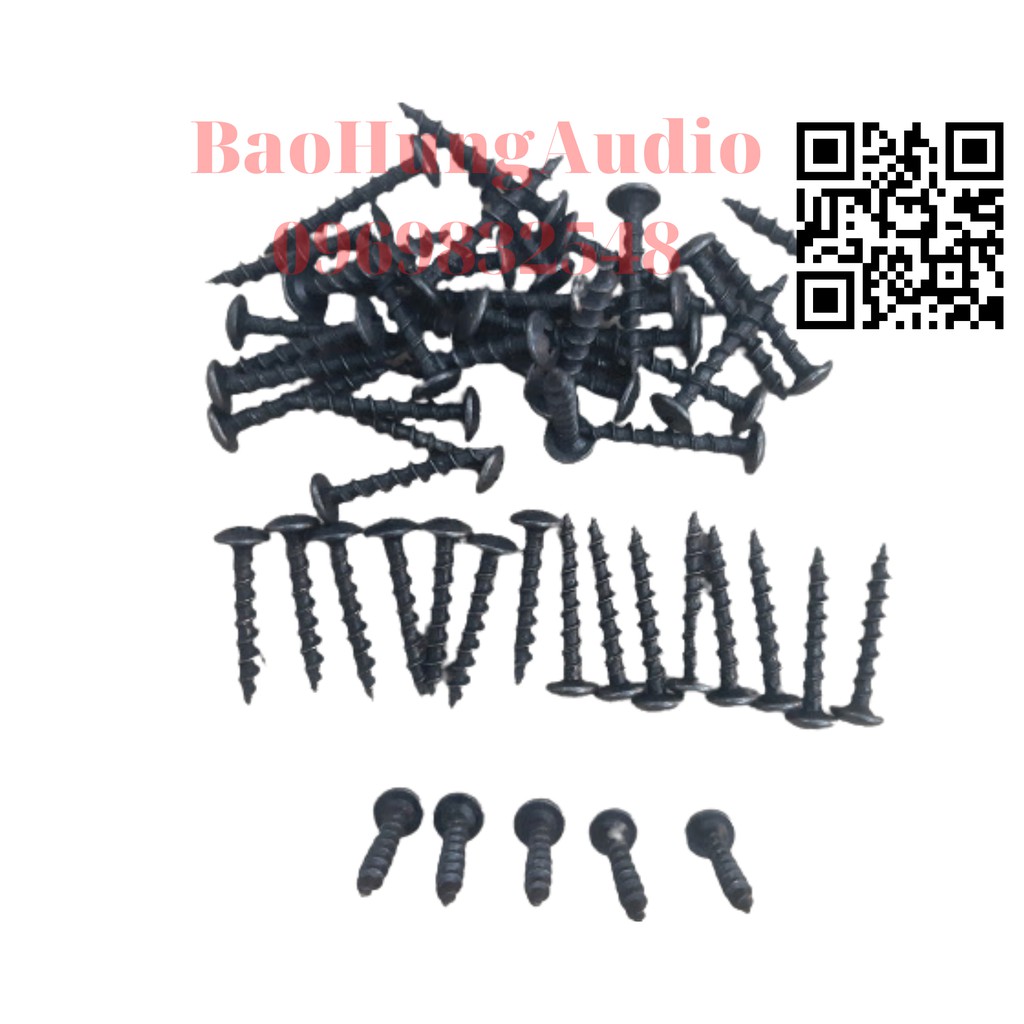 Vít đầu dù bắt cho các loại thùng loa, màu đen chống rỉ sét, giá bán theo cặp 2 cái.